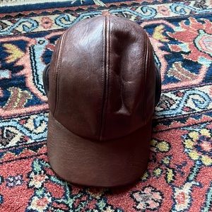 rag & bone womens leather & shearling pilot cap